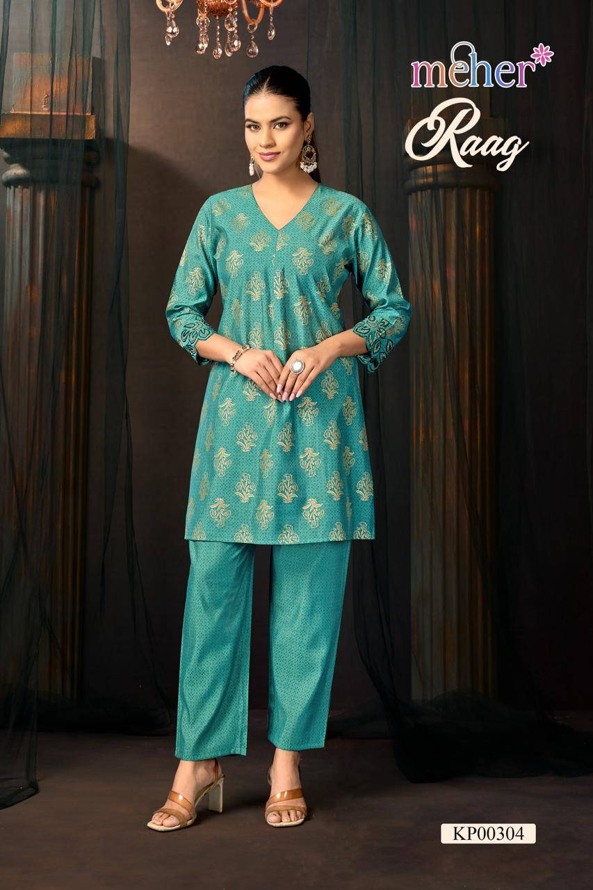 Raag By Fashid 304 To 309 Series Beautiful Festive Suits Colourful Premium Vetican Co-ord sets At Wholesale Price